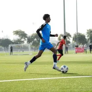 LaLiga Football Academy | Players in LaLiga Academy Dubai's HPC squads taking part in a passing drill in Dubai Sports City