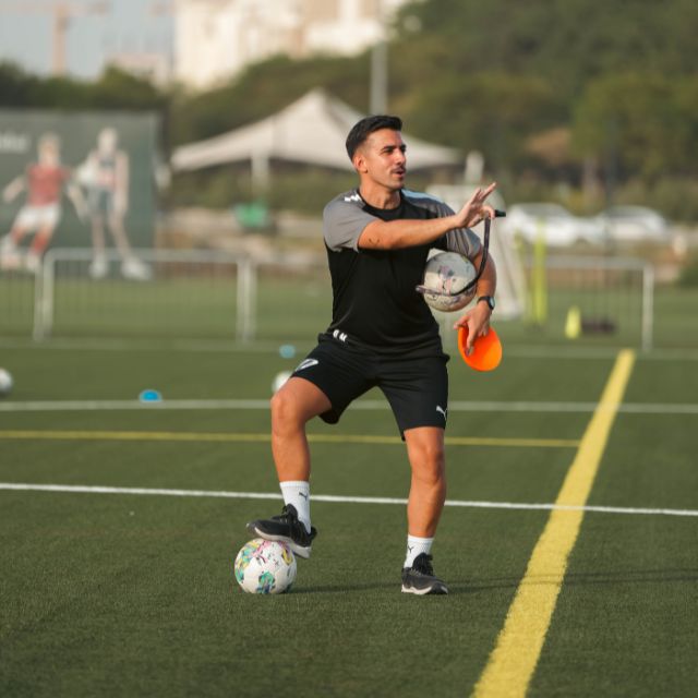 A football coach at LaLiga Academy Dubai