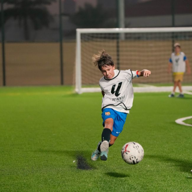 Football training underway at LaLiga Academy Dubai's new location in Police Academy Park in Al Sufouh